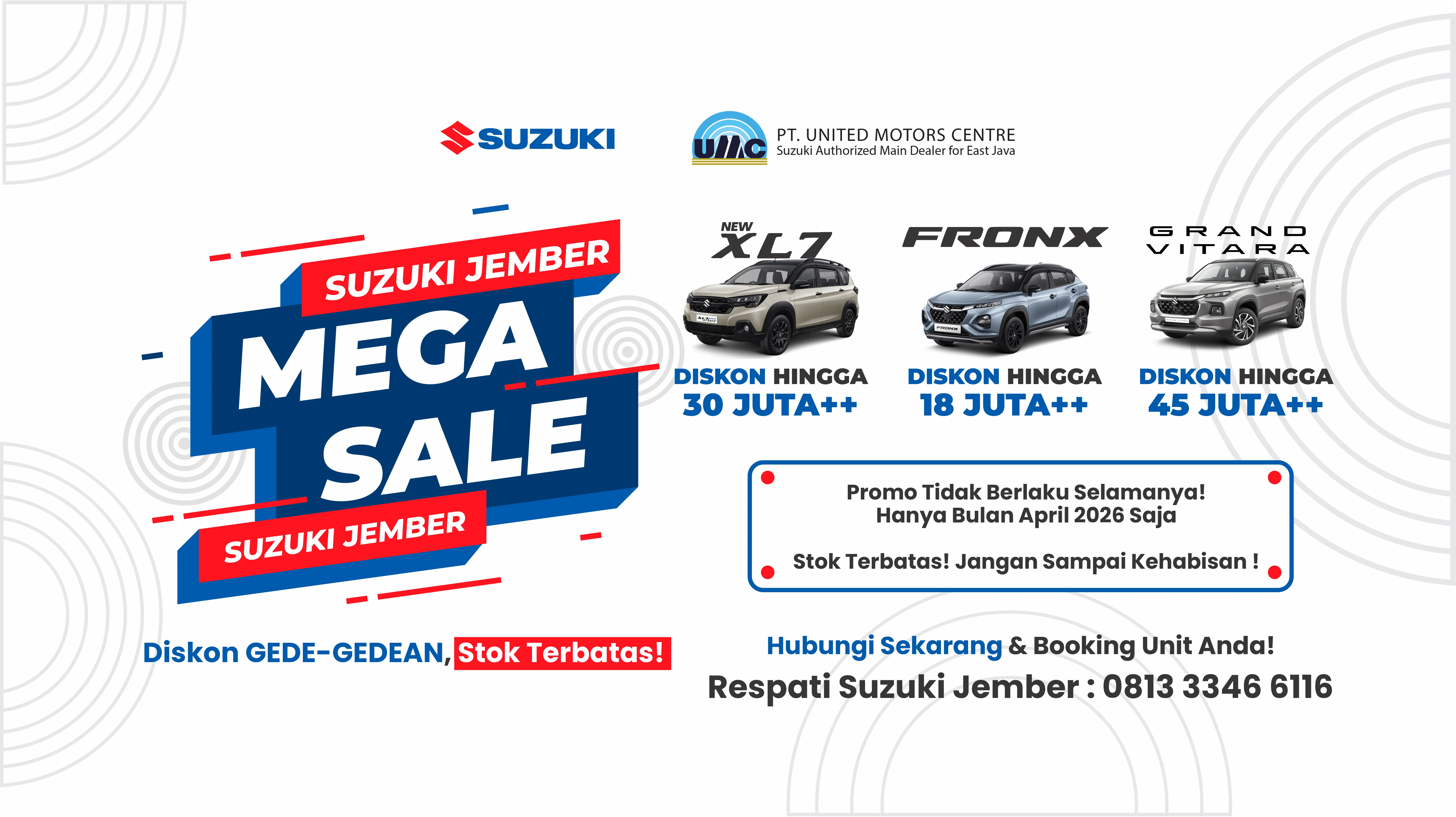 MEGA SALE SUZUKI JEMBER – DISKON SPESIAL SAMPAI 45 JUTA++ - DISKON MOBIL SUZUKI JEMBER
